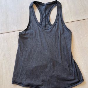 Lululemon tie back tank top dark grey